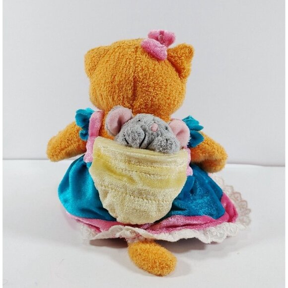 Gund Whispurr 60027 Cat w/Mouse on back Plush 8" Kitten in  Dress RARE! - Picture 3 of 4